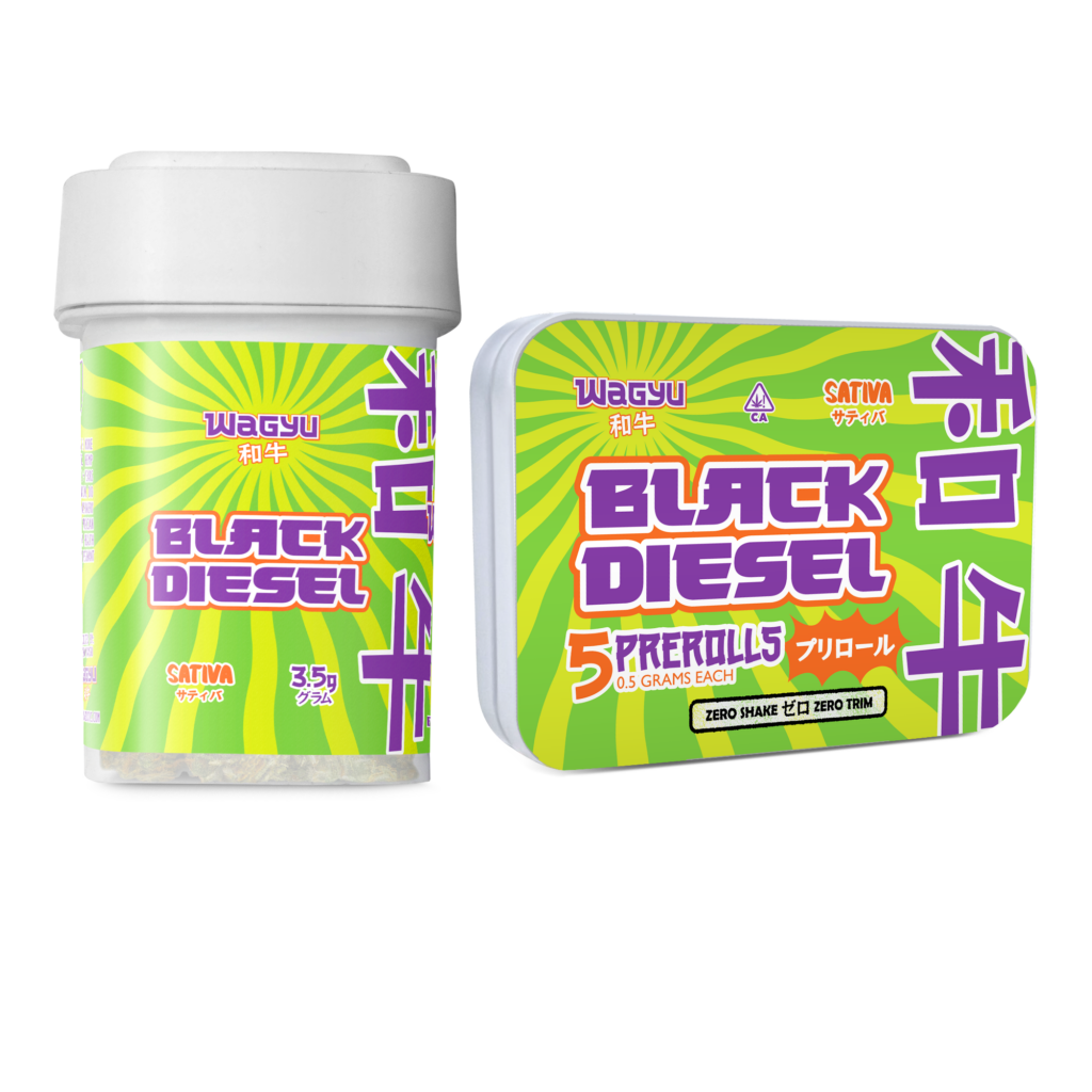 This is Wagyu's Black Diesel flower (Tin & Jar)