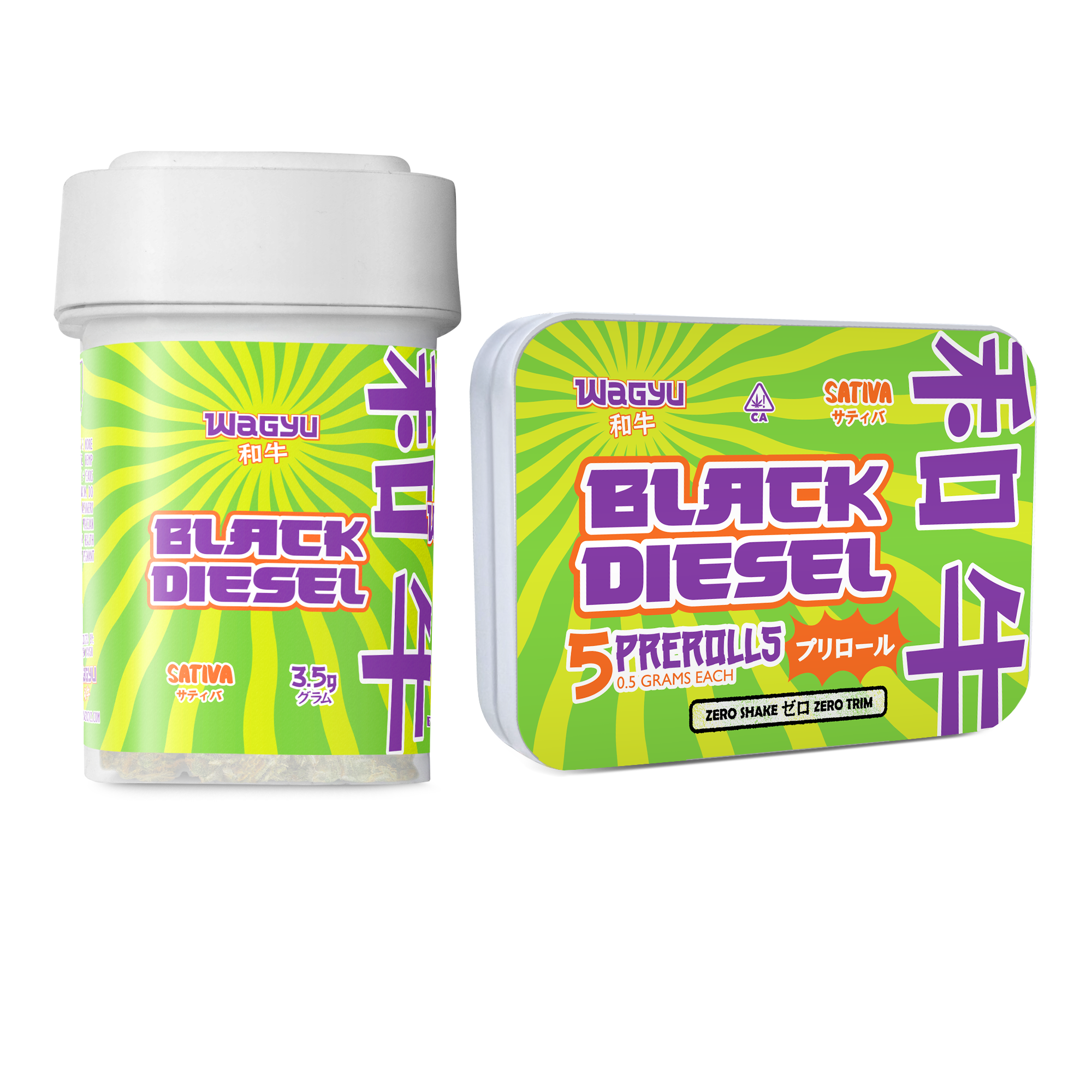 This is Wagyu's Black Diesel flower (Tin & Jar)
