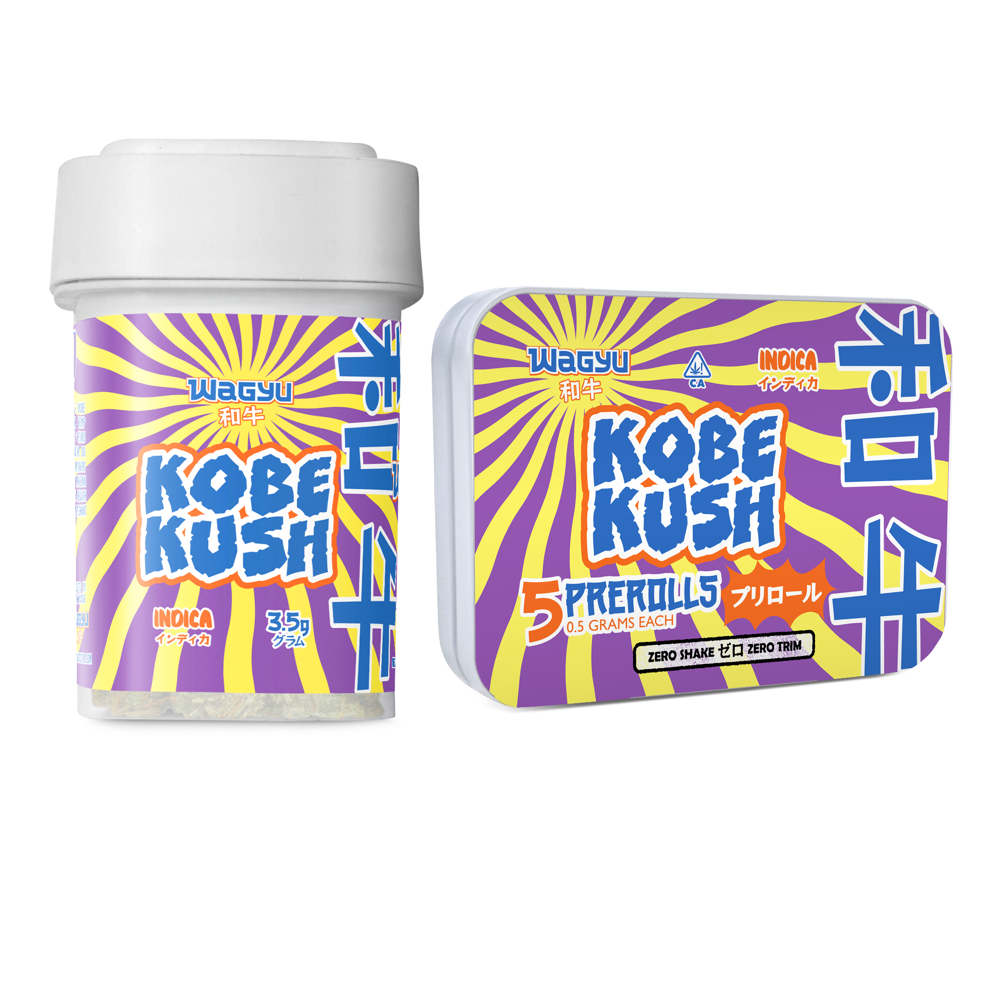 This is Wagyu's Kobe Kush flower (Tin & Jar)